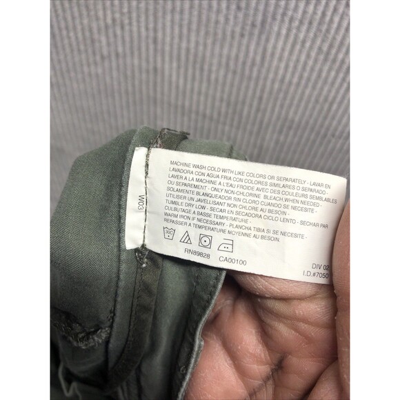 Gloria Vanderbilt Midi Skirt Size 12 Chino Green Khaki Pockets Chore - Picture 13 of 14